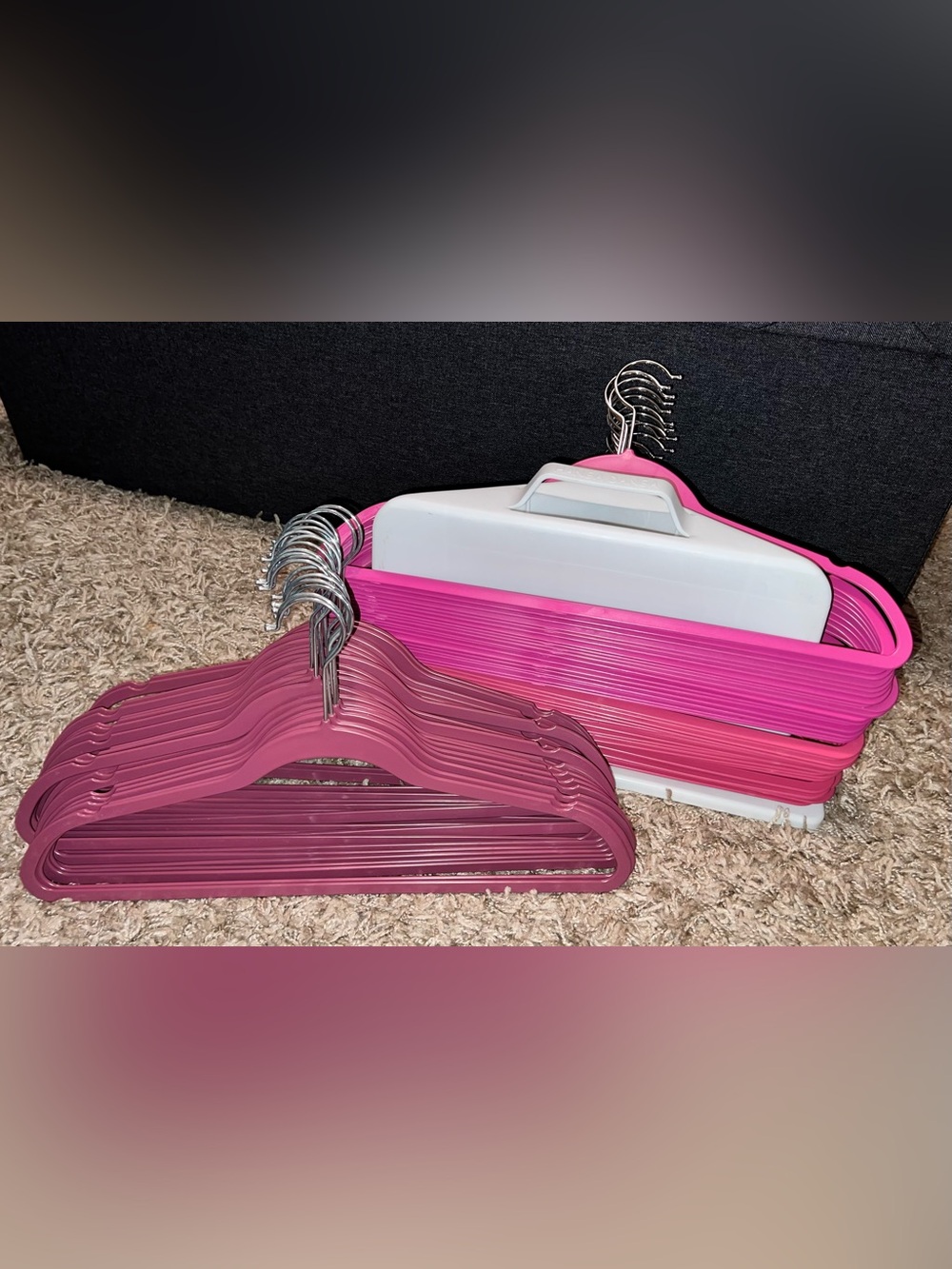 60 Slim Plastic (Non-Velvet) Clothes Hangers - Approx. 17.7" inch wide
